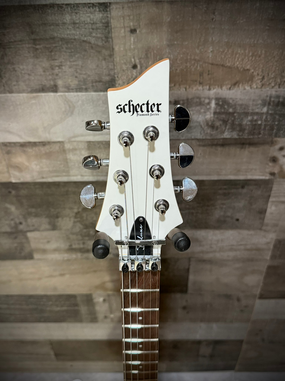 Schecter C-6 FR Deluxe Electric Guitar - Satin White (435) | Musician Madness