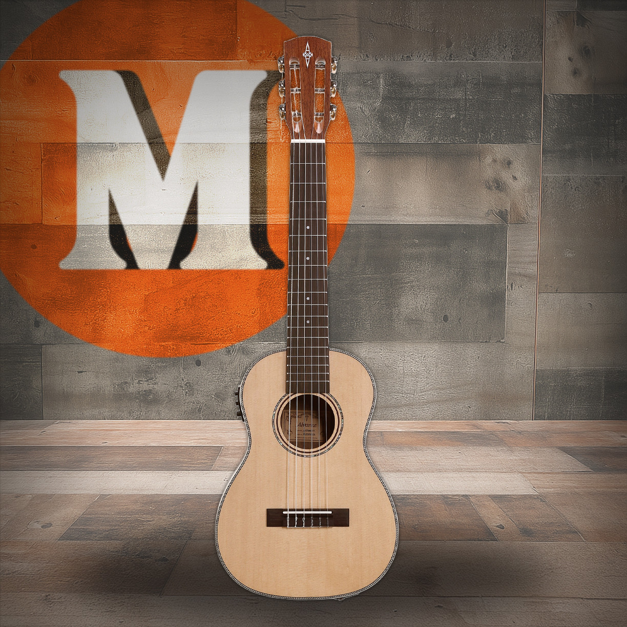 Alvarez Artist 6-String Baritone Ukulele Acoustic Electric (AU70BE6) | Musician Madness
