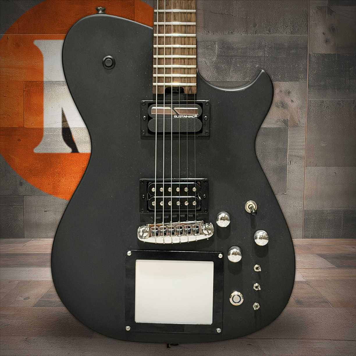Cort MBM-2 Manson Electric Guitar w/ Kaoss Pad and Sustainiac Electric Guitar w/ Hard Case - Satin Black | Musician Madness