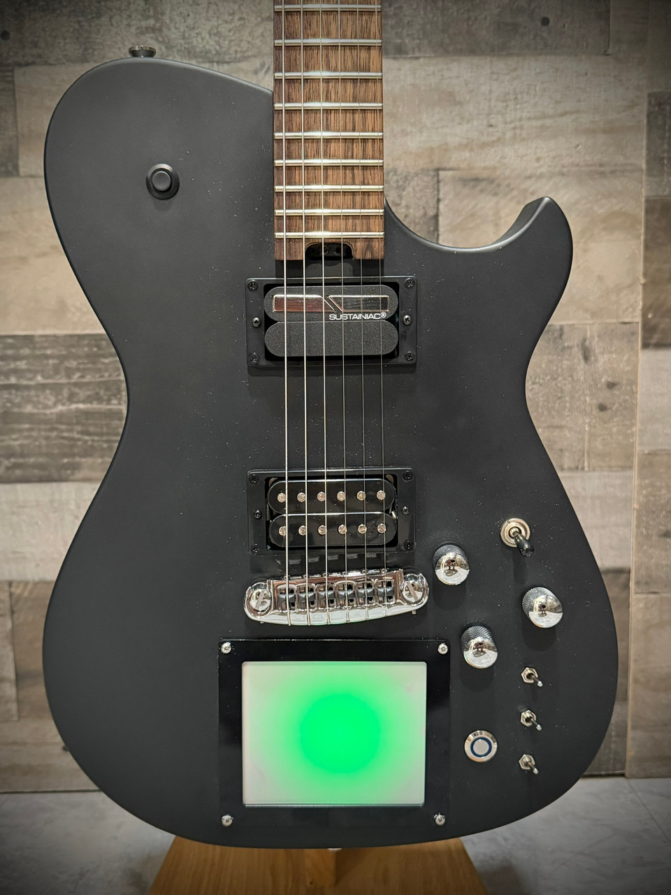 Cort MBM-2 Manson Electric Guitar w/ Kaoss Pad and Sustainiac Electric Guitar w/ Hard Case - Satin Black | Musician Madness
