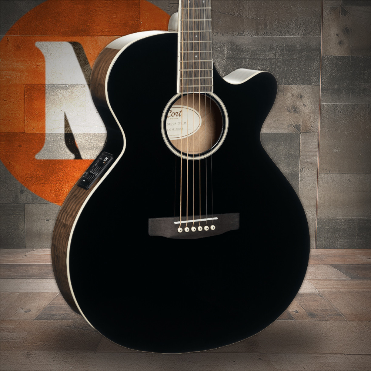 Cort Exotic Series SFX Ash Acoustic Electric Guitar - Black Finish (EXOTICSFXASHBK-U) | Musician Madness