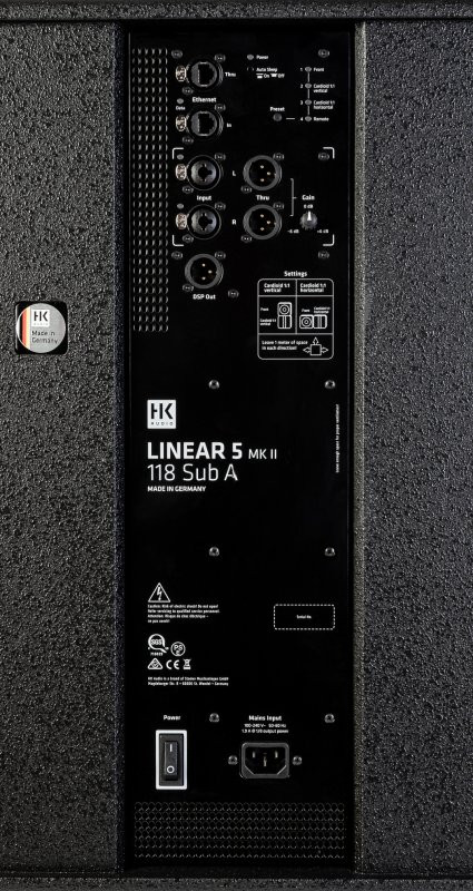 HK LINEAR-5-MK2-118-SUB-A 2000 Watt 18" Active Subwoofer (LINEAR-5-MK2-118-SUB-A-U) | Musician Madness