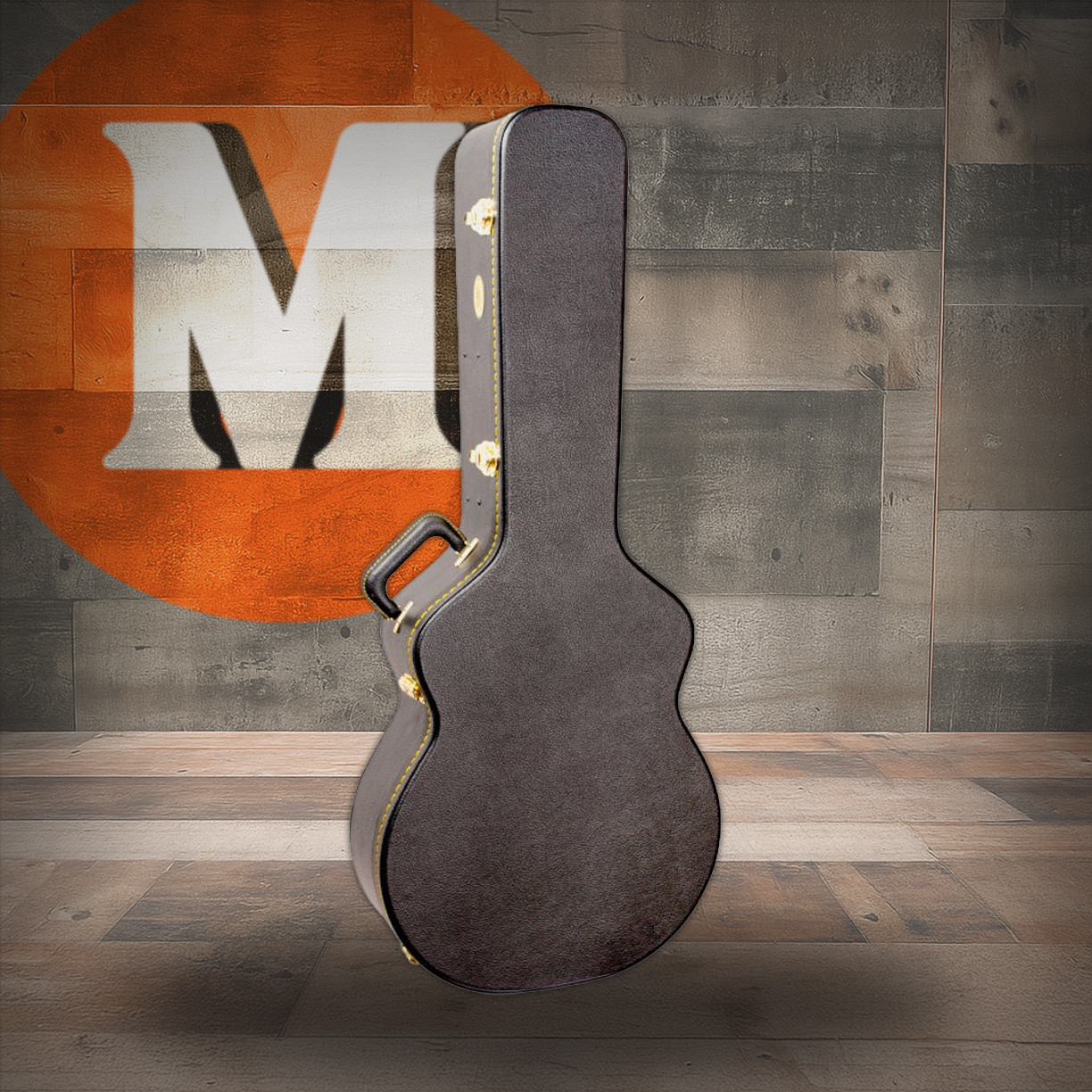 MBT MBTJUGCWBK Wooden Jumbo Guitar Case. Black (MBTJUGCWBK-U) | Musician Madness