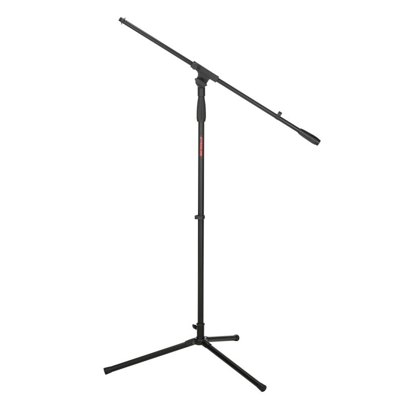 Stageline MS205B Microphone Stand Adjustable Height 40.5 62.8  30.3 Boom Arm, Plastic Clutches & Knobs, Counterweight, Tripod Base Spread 23? x 19.8? Black (MS205B-U) | Musician Madness