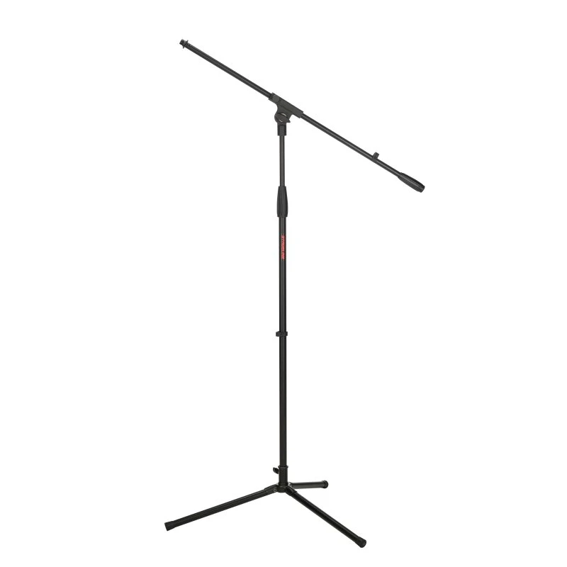 Stageline MS205B Microphone Stand Adjustable Height 40.5 62.8  30.3 Boom Arm, Plastic Clutches & Knobs, Counterweight, Tripod Base Spread 23? x 19.8? Black (MS205B-U) | Musician Madness