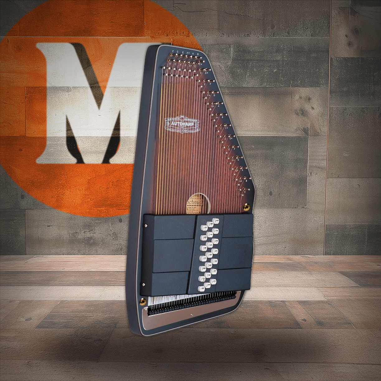 Oscar Schmidt OS11021AE 21 Chord Acoustic Electric Auto Harp. Natural Ovangkol (OS11021AE-U) | Musician Madness