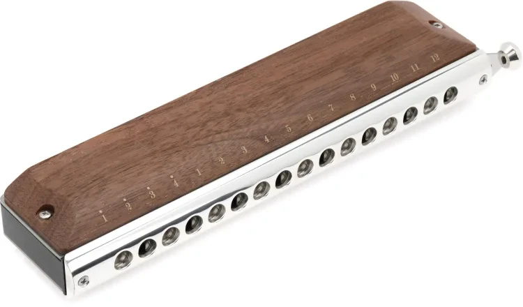 Suzuki S-64CW Sirius 16 Hole Chromatic Cross Harmonica. Wood Cover (S-64CW-U) | Musician Madness