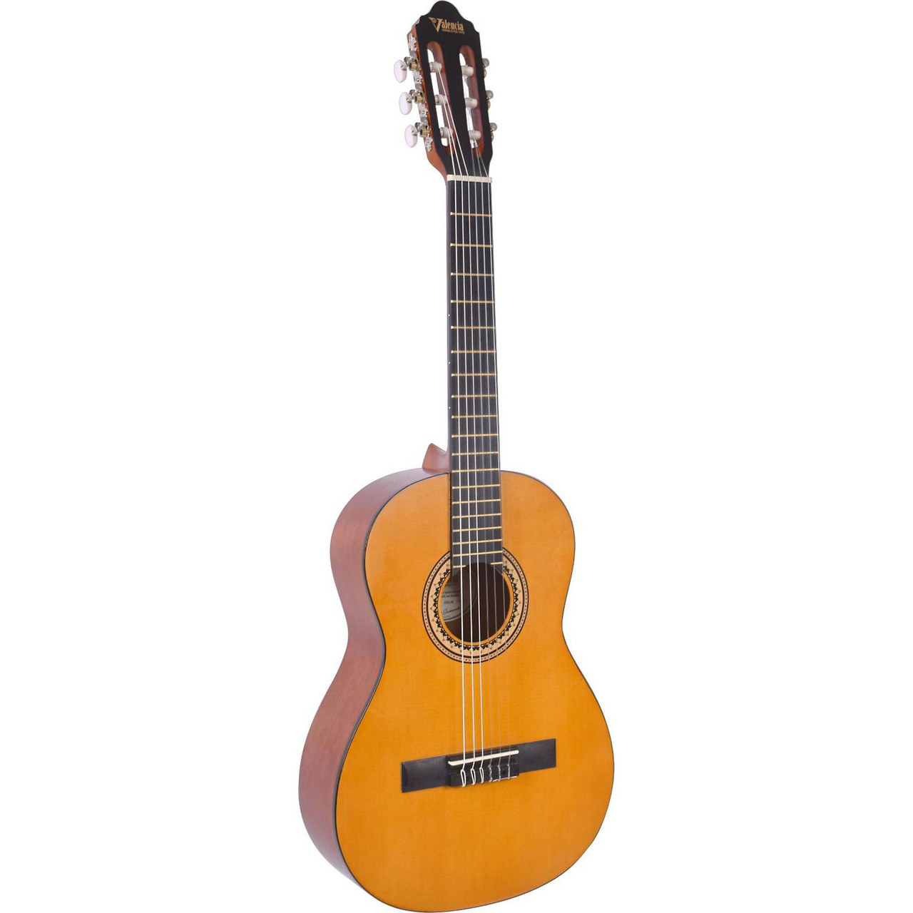 Valencia VC203 200 Series 3/4 Size Classical Guitar - Antique Natural Finish (VC203-U) | Musician Madness