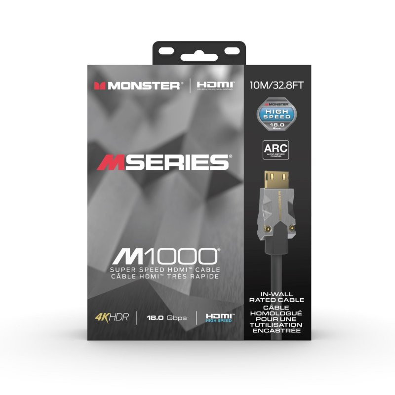 Monster VMM10010 M1000 HDMI 2.0 Cable. 10 Meter (VMM10010-U) | Musician Madness