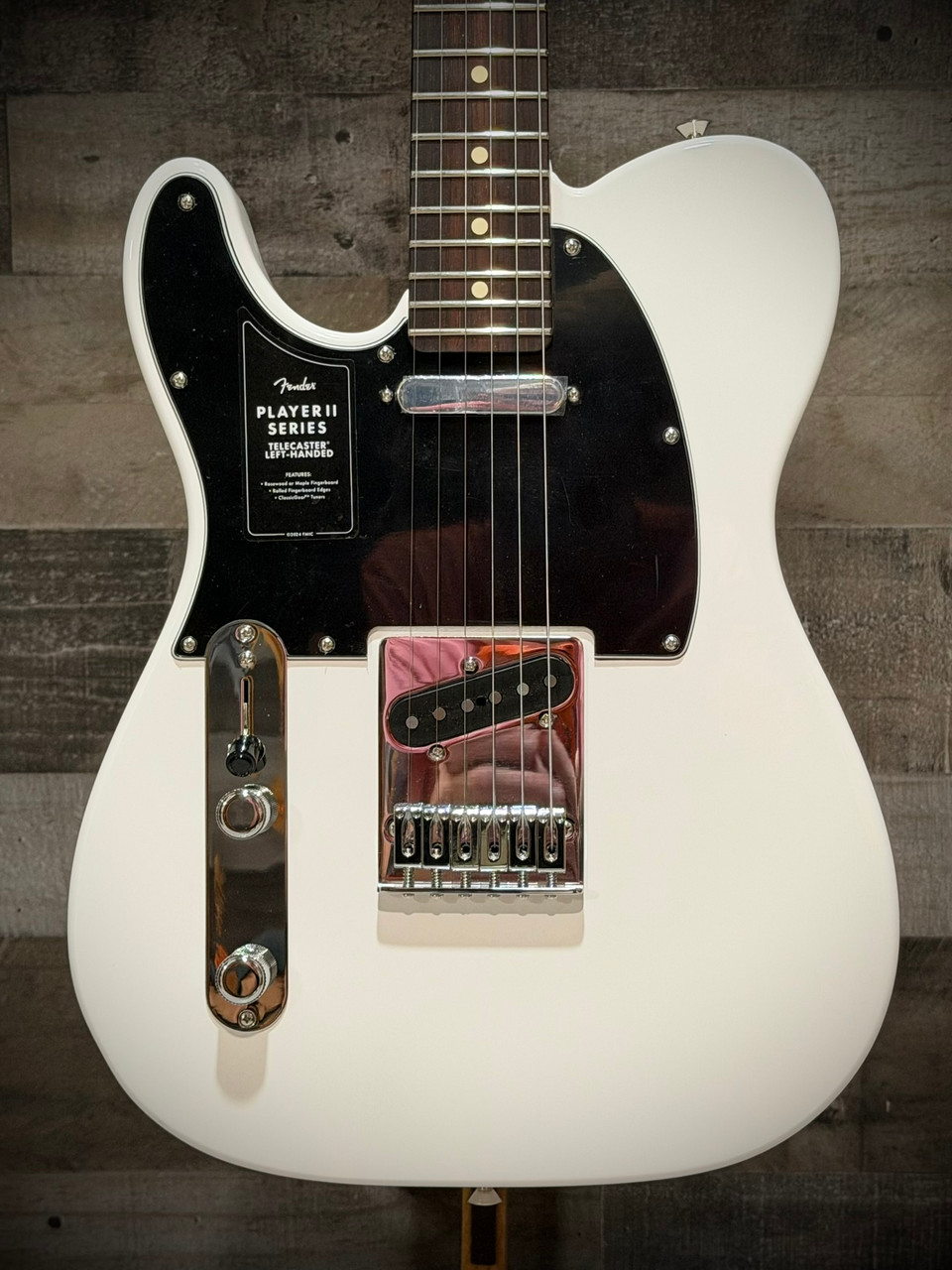 Fender Player II Telecaster Left-Handed Electric Guitar, Rosewood Fingerboard - Polar White | Musician Madness