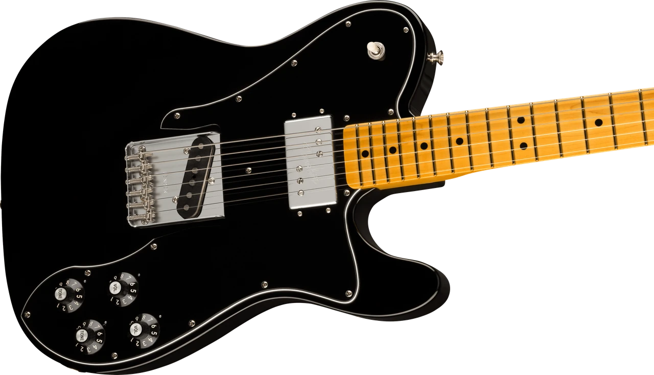 Fender American Vintage II 1977 Telecaster Custom Electric Guitar, Maple Fingerboard - Black | Musician Madness