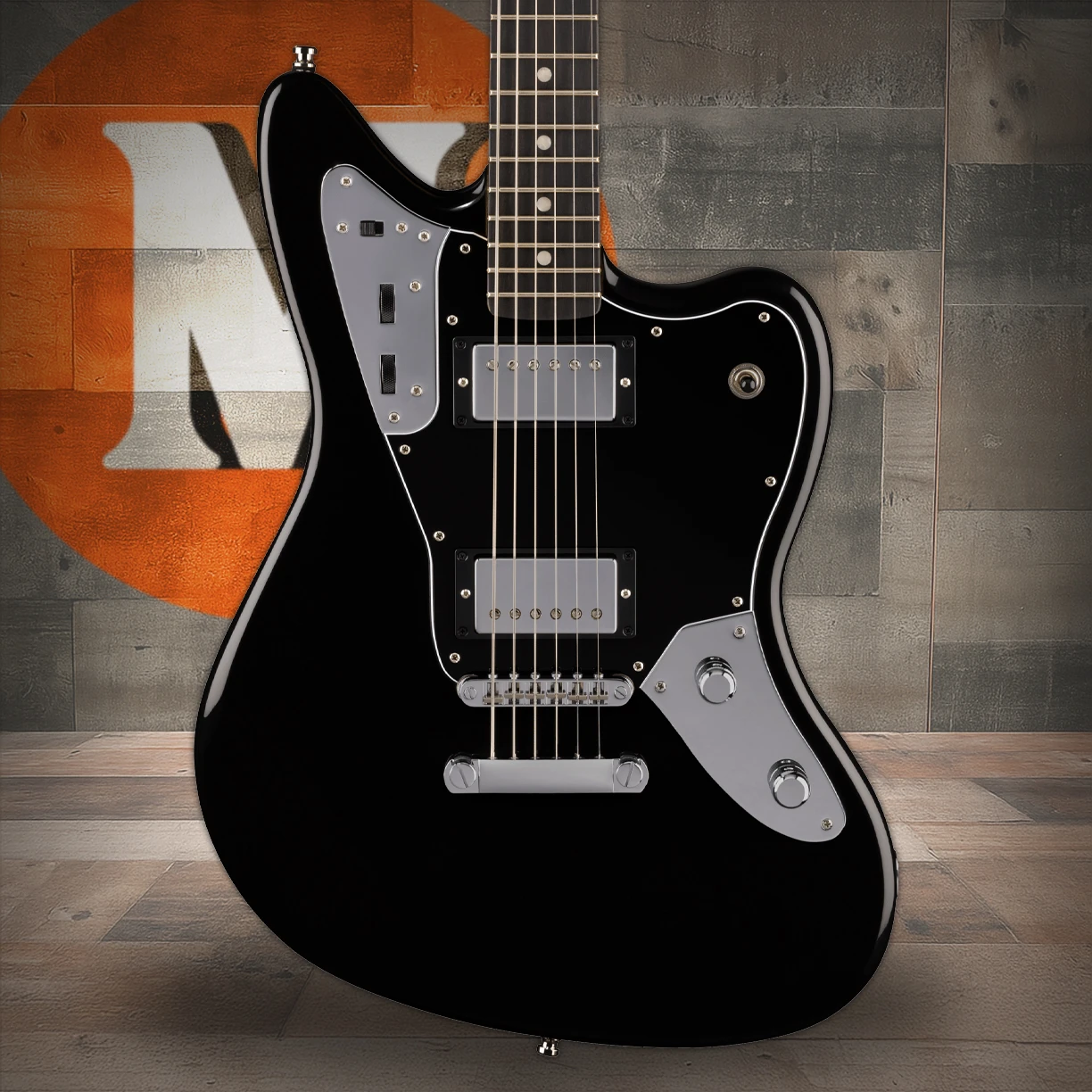 Fender Limited Edition Player Fusion Jaguar Baritone Special Electric Guitar - Black | Musician Madness
