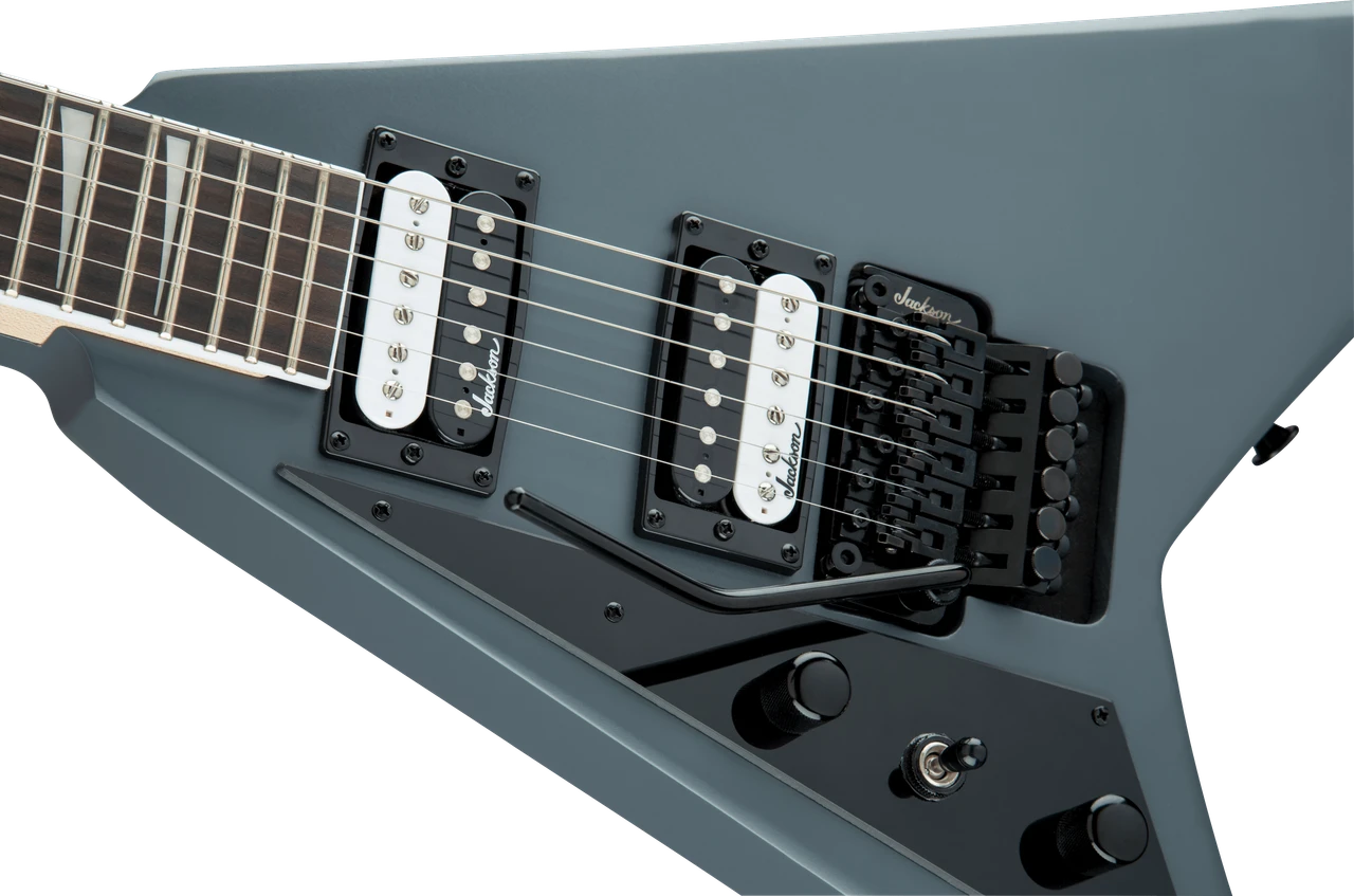 Jackson JS Series Rhoads JS32 Left Hand Electric Guitar - Satin Gray (291-1147-522) | Musician Madness