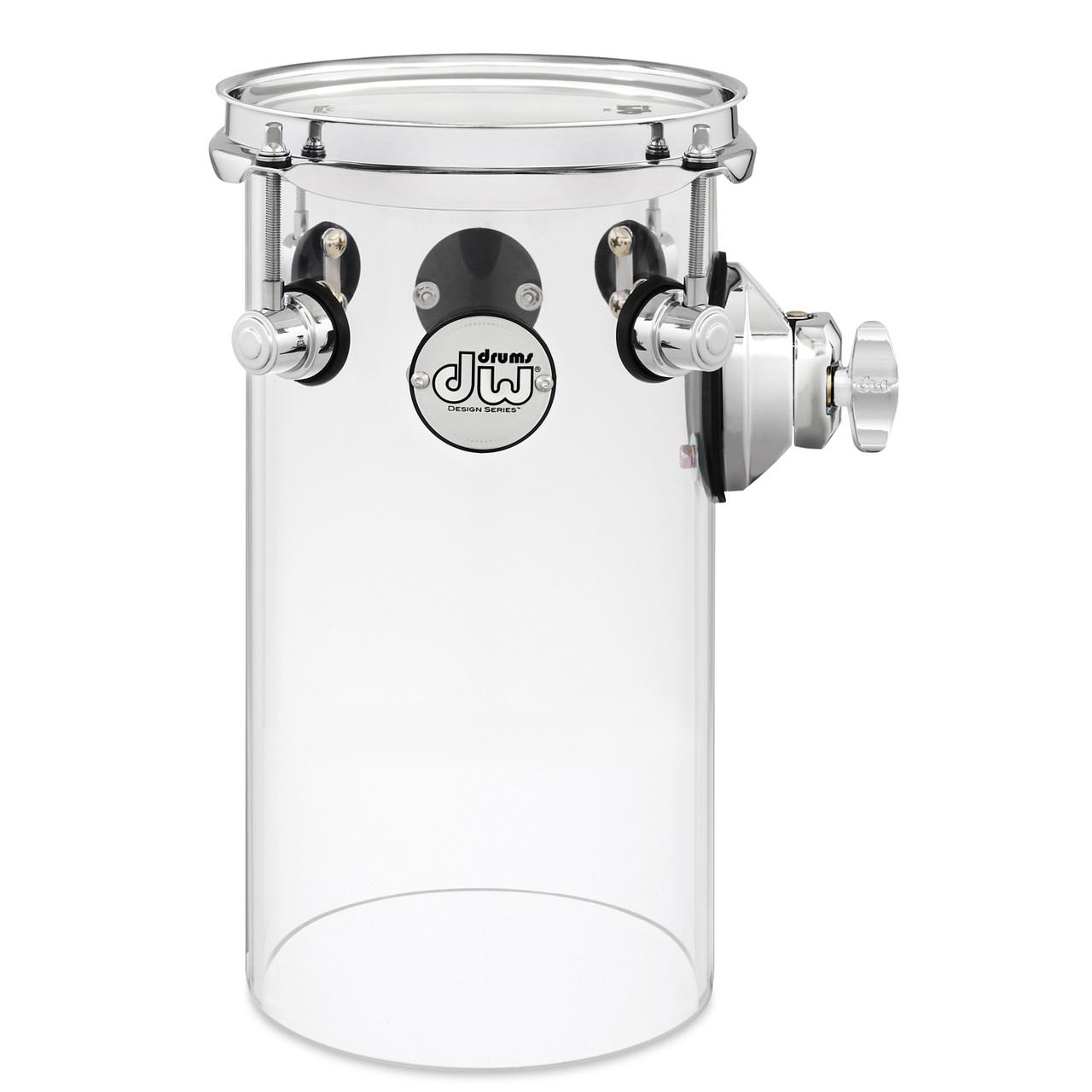 DW Design Series Rata Tom 12" x 6" Clear Acrylic with TB12 (DDAC1206RTCL) | Musician Madness