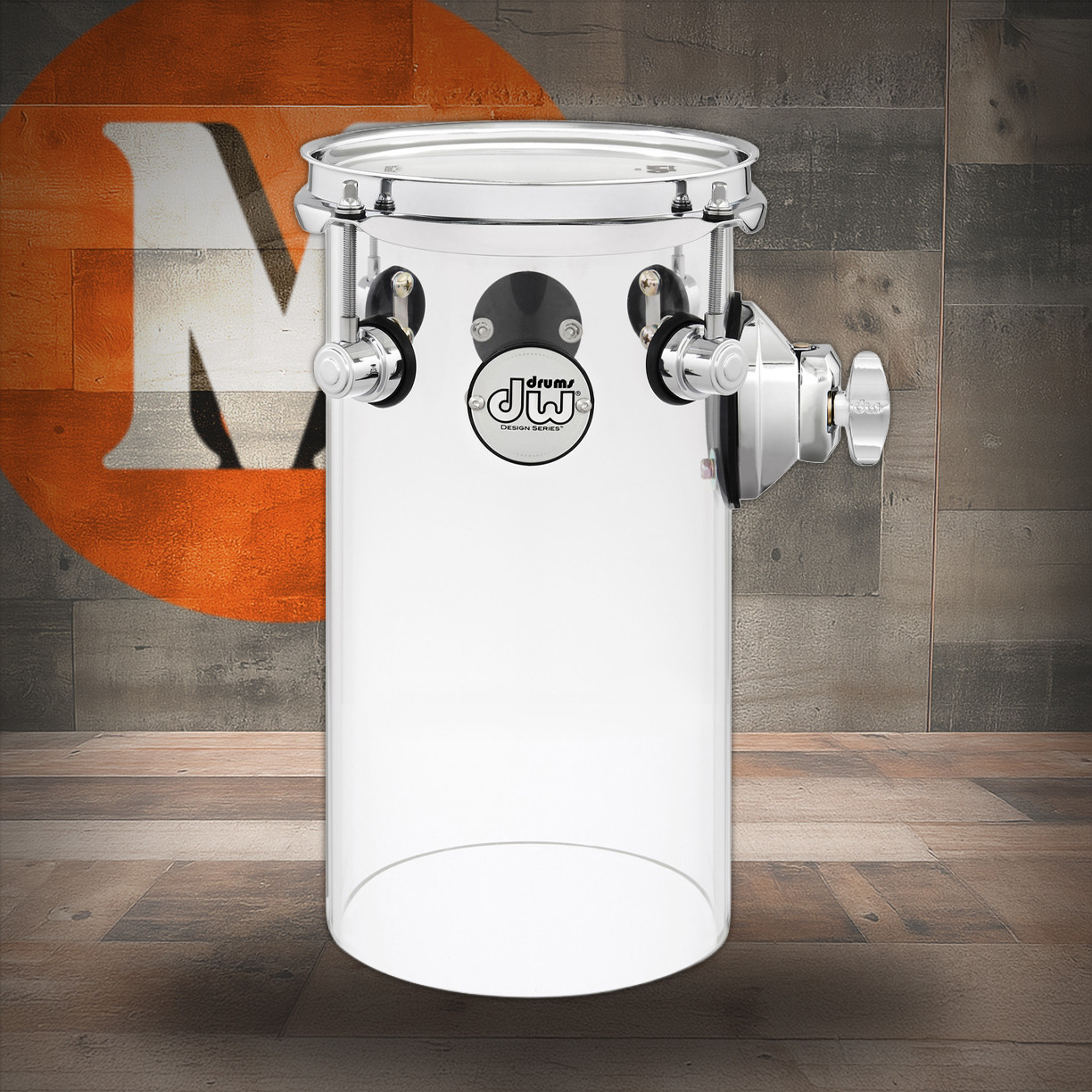 DW Design Series Rata Tom 12" x 6" Clear Acrylic with TB12 (DDAC1206RTCL) | Musician Madness
