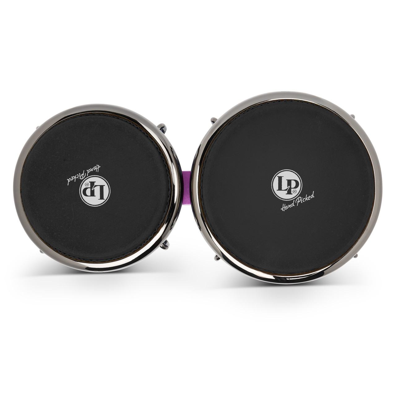 Latin Percussion Tony Succar 7.25" and 8.625" Bongos - Rainbow Black Nickel (LP201AX-TS) | Musician Madness