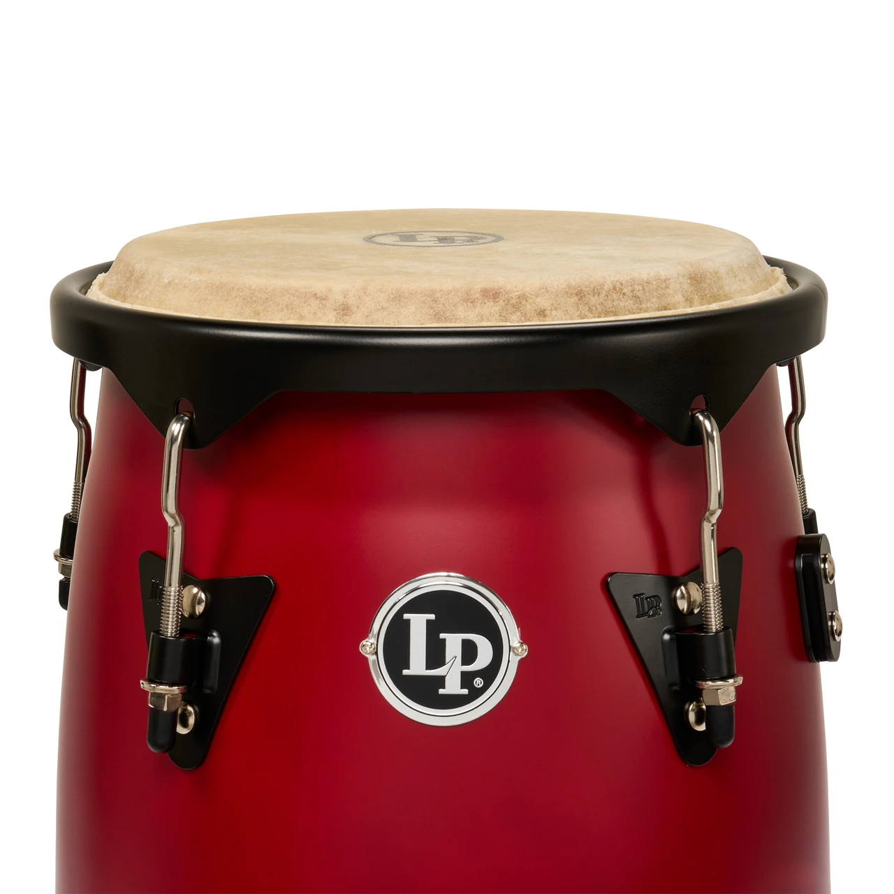 Latin Percussion 10" and 11" Discovery II Conga Set with Aluminum Stand - Red (LP646DII-RD) | Musician Madness