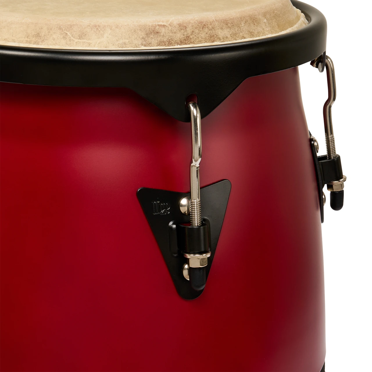 Latin Percussion 10" and 11" Discovery II Conga Set with Aluminum Stand - Red (LP646DII-RD) | Musician Madness