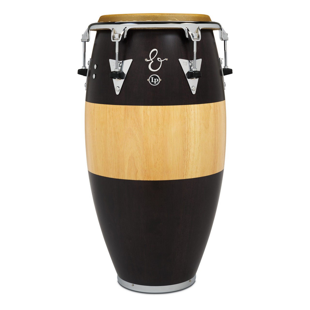 Latin Percussion E-Class 11.75" Conga - Oak Walnut/Natural with Chrome Hardware (LP559T-EC) | Musician Madness