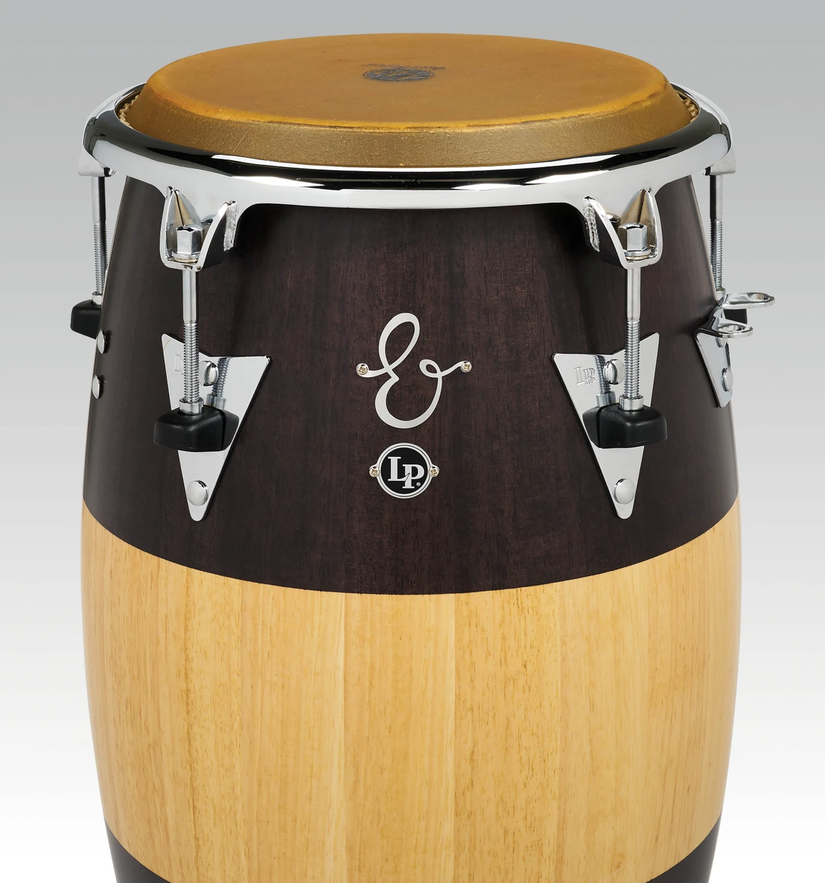 Latin Percussion E-Class 11.75" Conga - Oak Walnut/Natural with Chrome Hardware (LP559T-EC) | Musician Madness