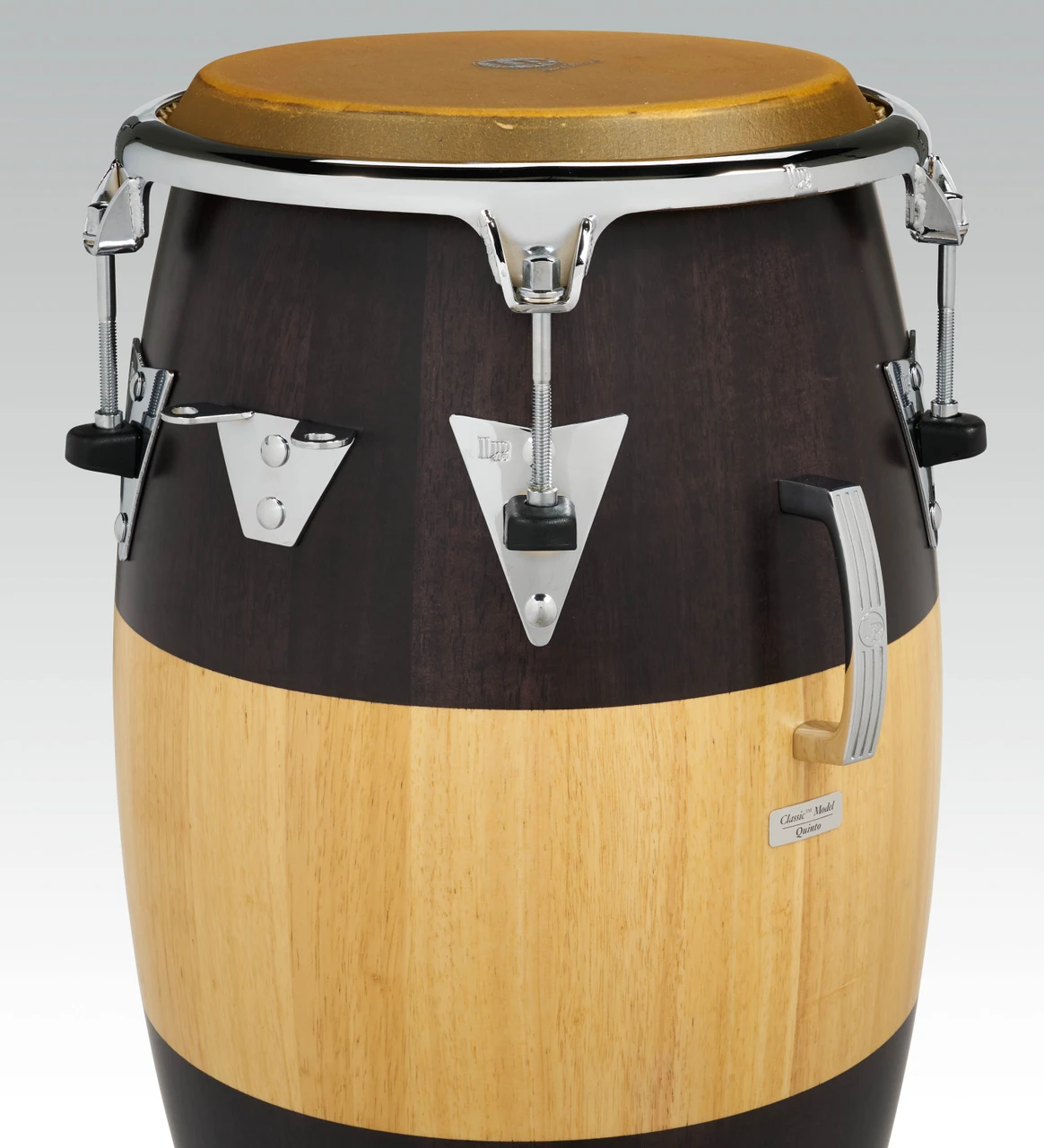 Latin Percussion E-Class 11.75" Conga - Oak Walnut/Natural with Chrome Hardware (LP559T-EC) | Musician Madness