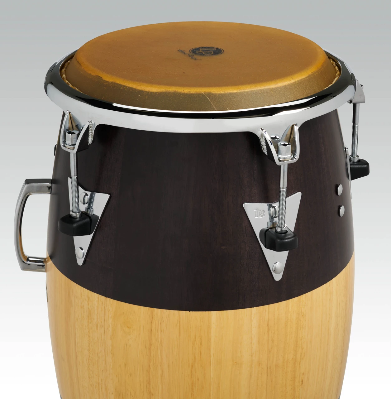 Latin Percussion E-Class 11.75" Conga - Oak Walnut/Natural with Chrome Hardware (LP559T-EC) | Musician Madness