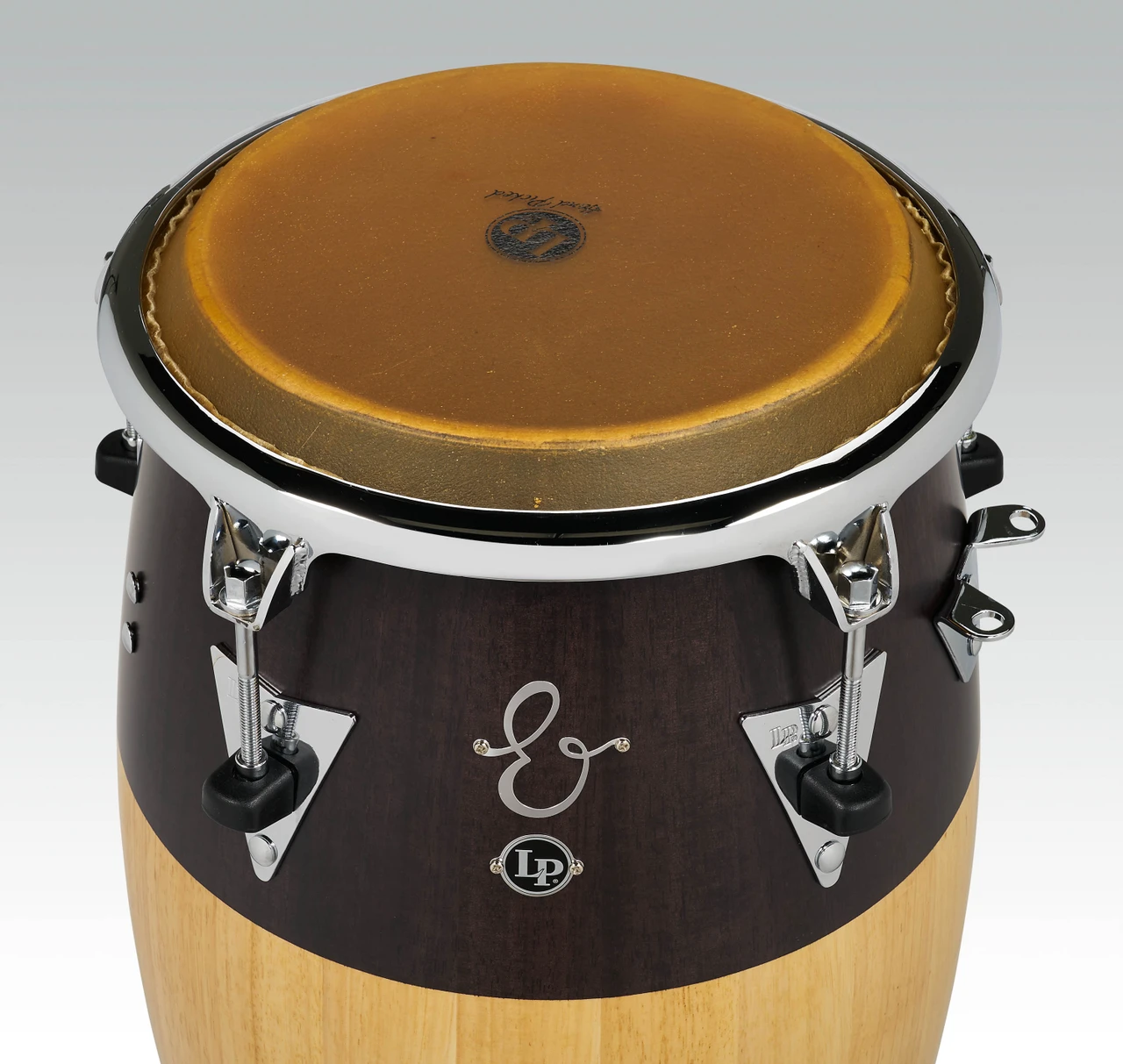 Latin Percussion E-Class 11.75" Conga - Oak Walnut/Natural with Chrome Hardware (LP559T-EC) | Musician Madness