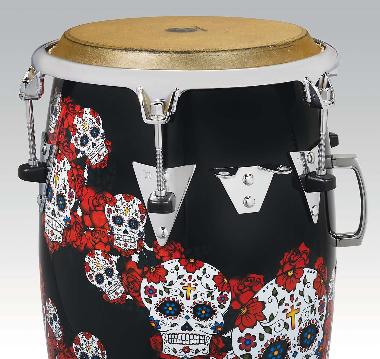 Latin Percussion Karl Perazzo 11" Quinto - Fiberglass Skull with Chrome Hardware (LP808T-KP) | Musician Madness