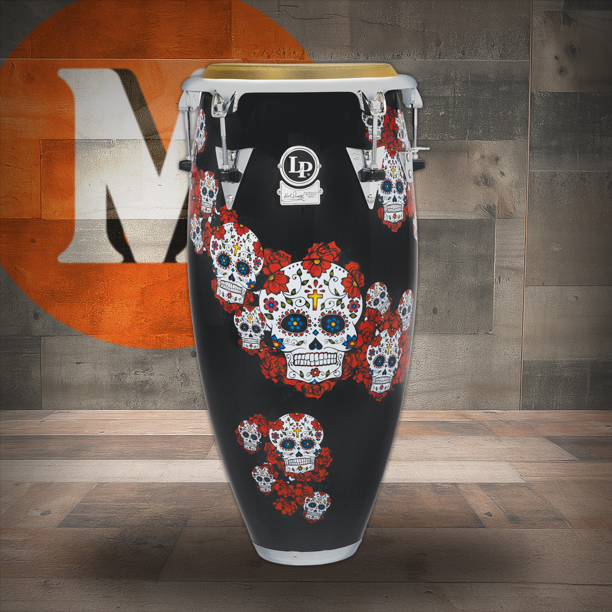 Latin Percussion Karl Perazzo 11" Quinto - Fiberglass Skull with Chrome Hardware (LP808T-KP) | Musician Madness