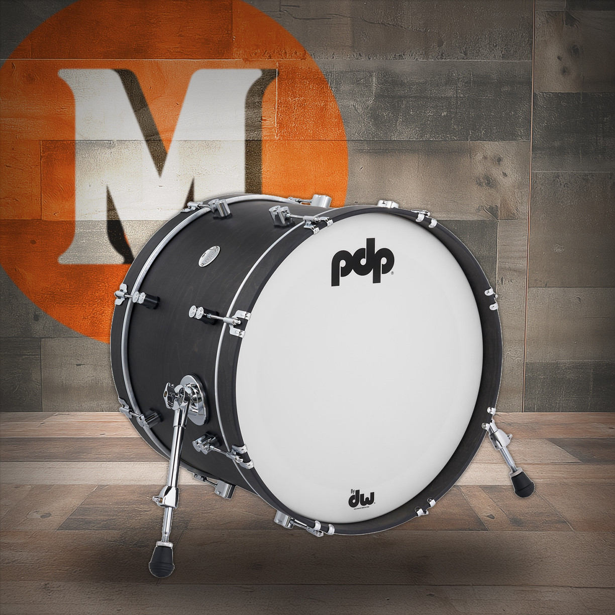 PDP Classic 14" x 20" Bass Drum - Ebony with Ebony Hoops (PDCC1420KKEE) | Musician Madness