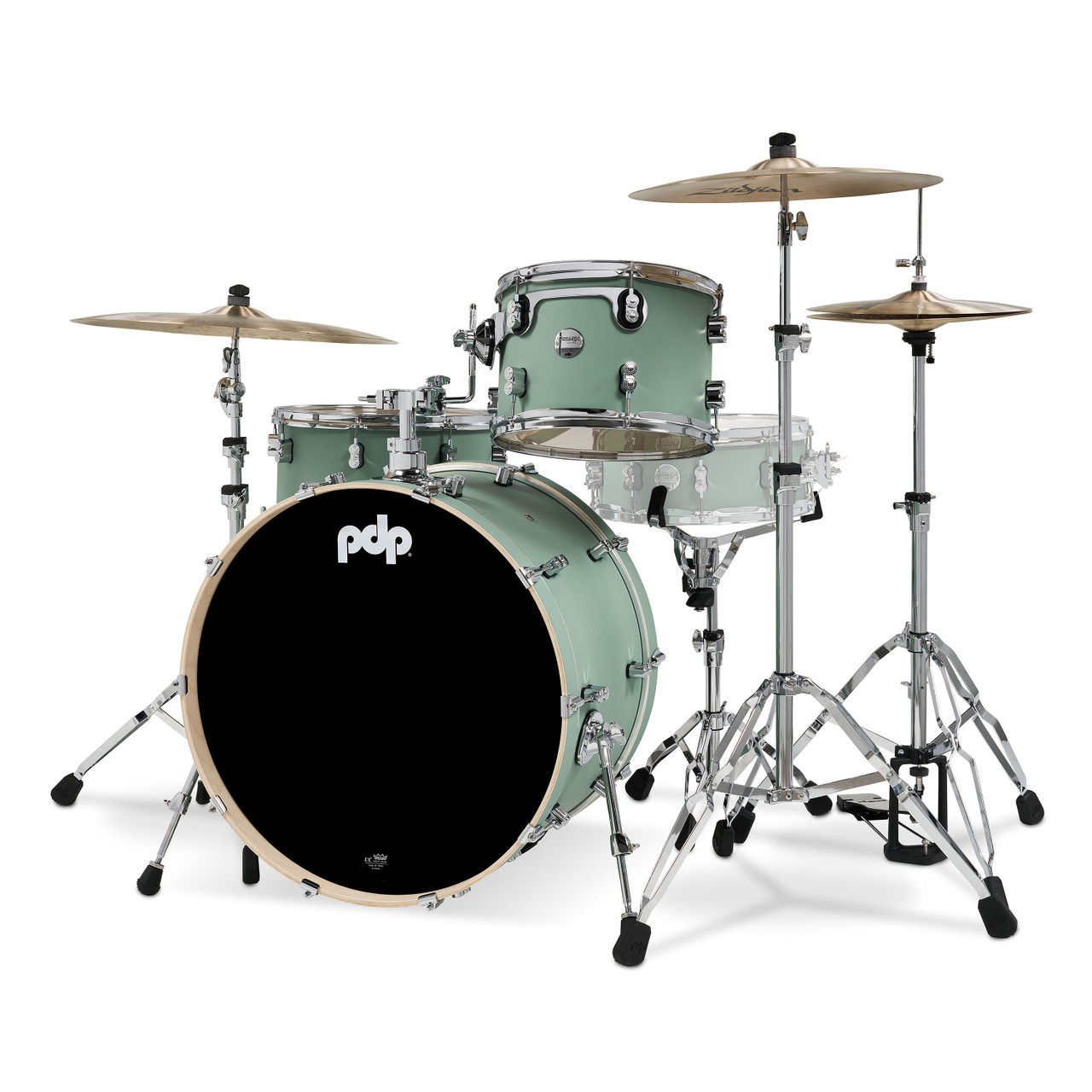 PDP Concept Maple Rock Shell Pack Satin Seafoam with Chrome Hardware (PDCM24RKSF) | Musician Madness