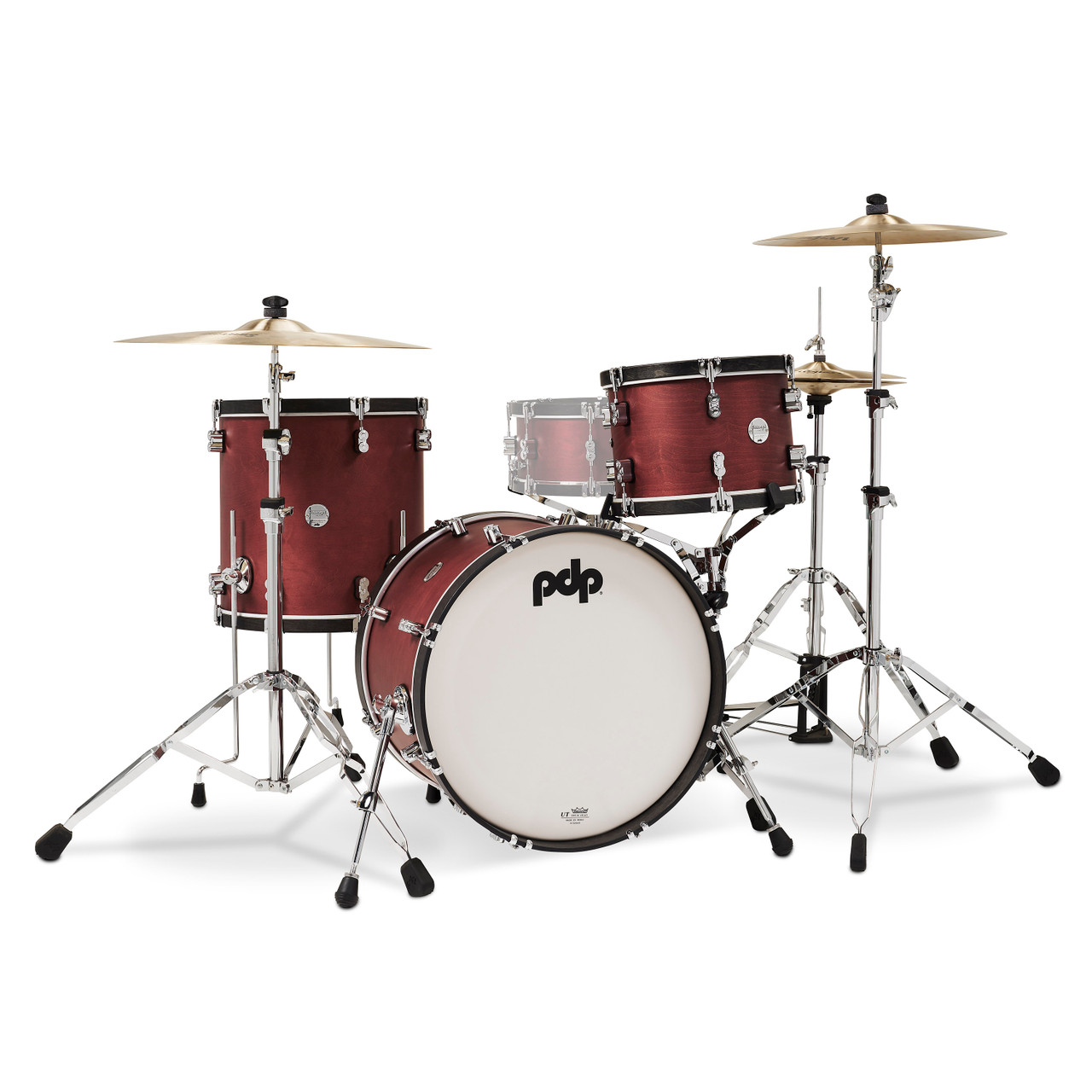 PDP Classic Kit with 20" Bass Drum Ox Blood with Ebony Hoops (PDCC2013OE) | Musician Madness