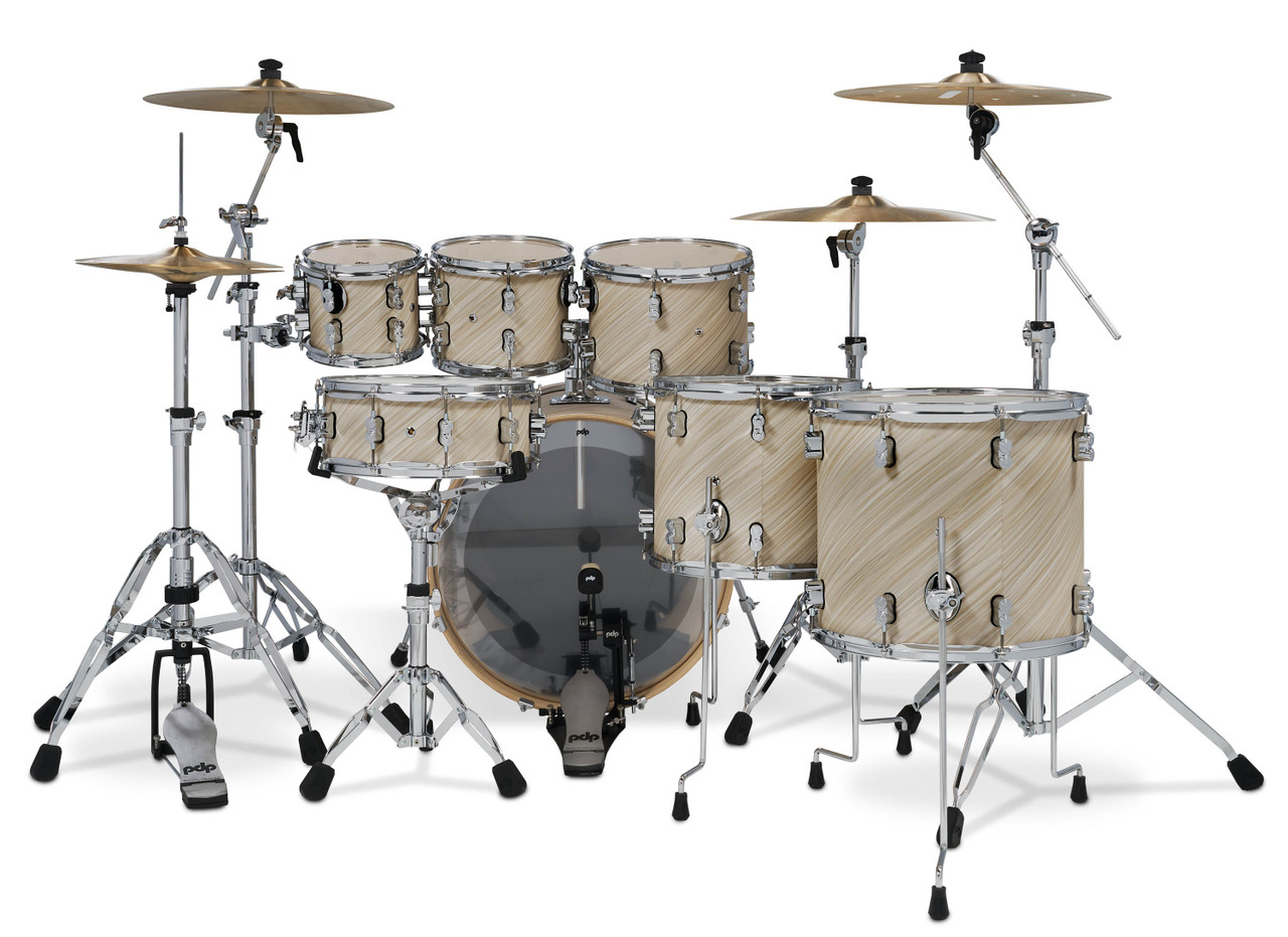 PDP Concept Maple 7-Piece Drum Kit Twisted Ivory with Chrome Hardware (PDCM2217TI) | Musician Madness