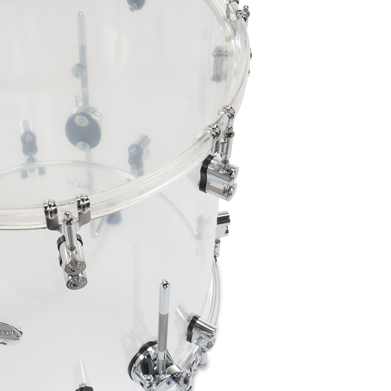 PDP Concept Acrylic 4-Piece Drum Kit Clear with Chrome Hardware (PDCA2214CL) | Musician Madness