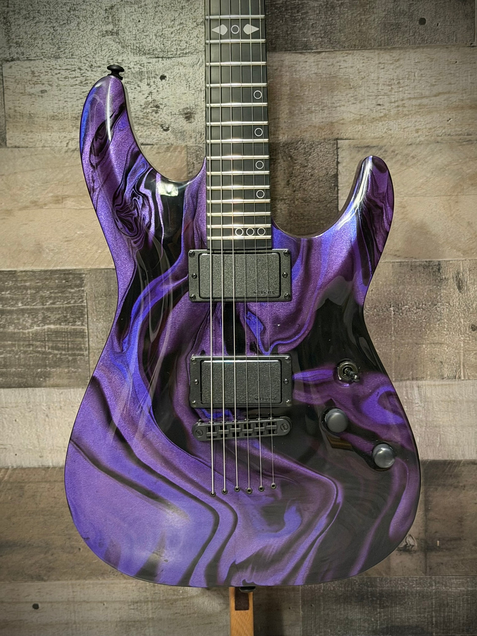 Schecter C-1 Electric Guitar - Hydro Dip Purple Obsidian (4190