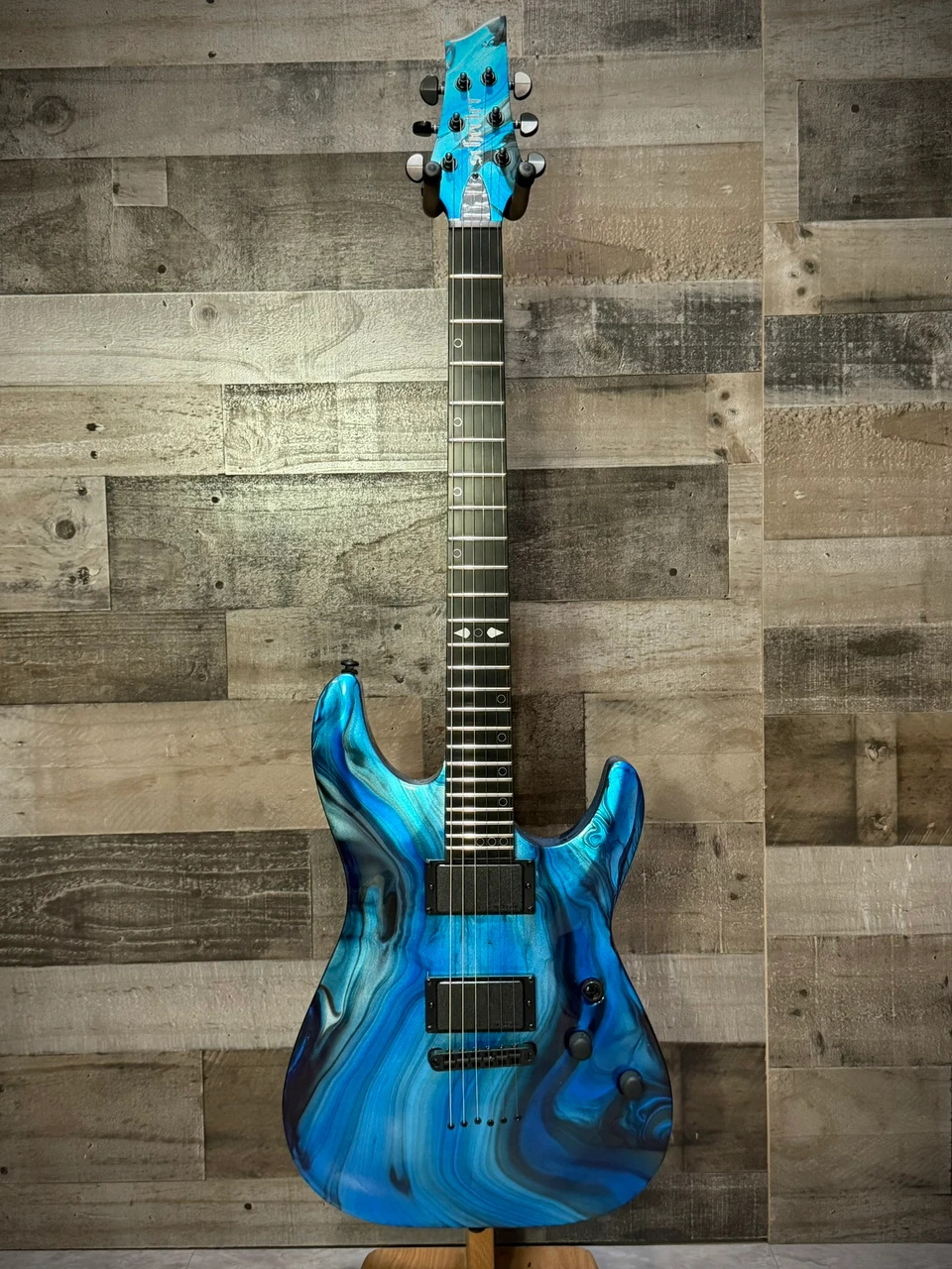 Schecter C-1 Electric Guitar - Hydro Dip Midnight Tide (4191) | Musician Madness