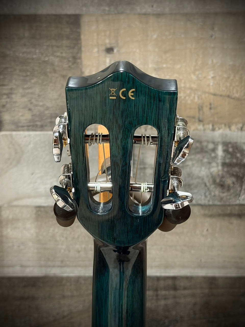Lanikai Quilted Maple Blue Stain Concert A/E Ukulele w/ Kula Preamp (QM-BLCEC) | Musician Madness