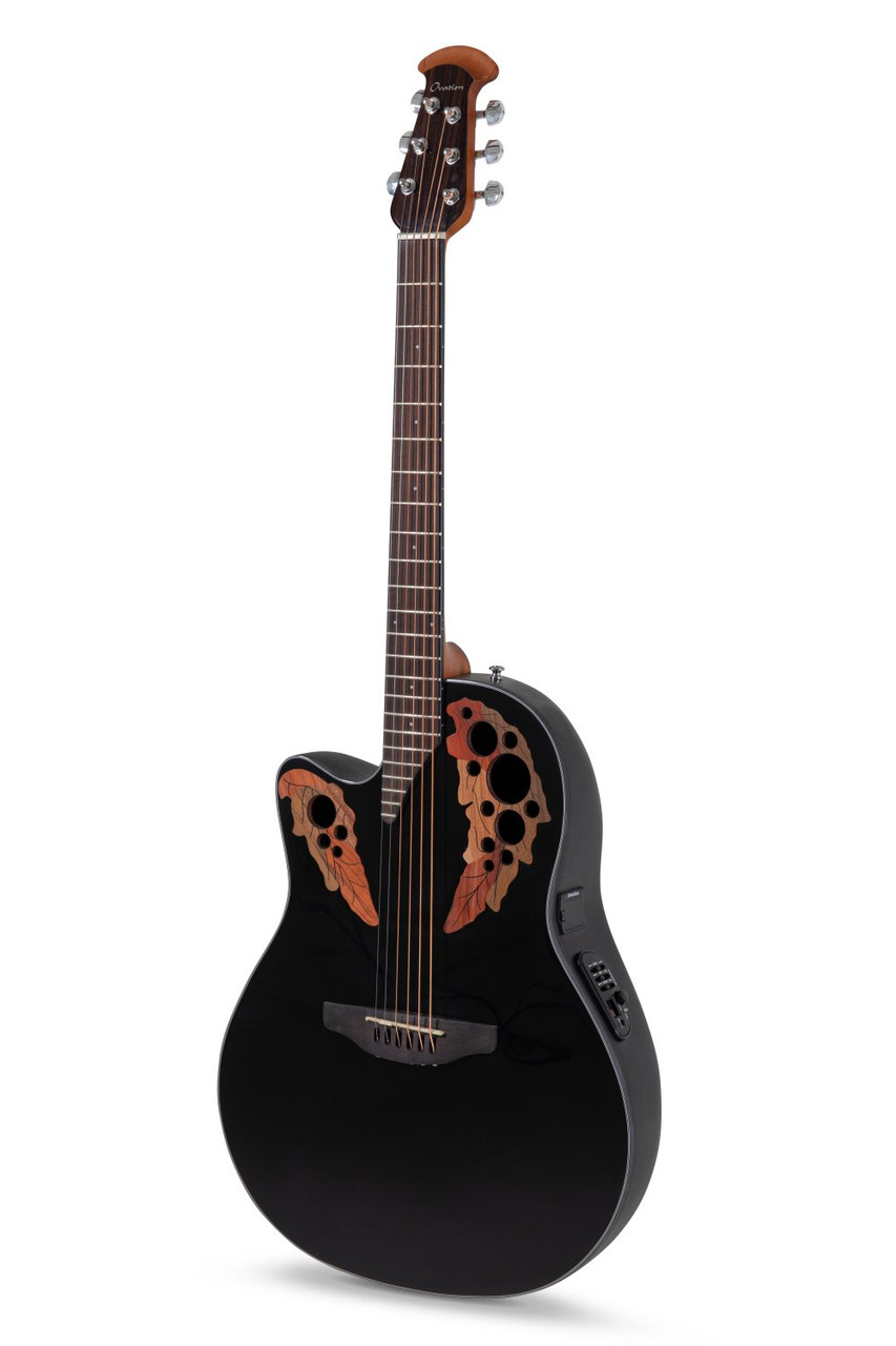 Ovation Celebrity Elite E Left Hand Acoustic Guitar CE44L-5 - Black (CE44L-5-G) | Musician Madness