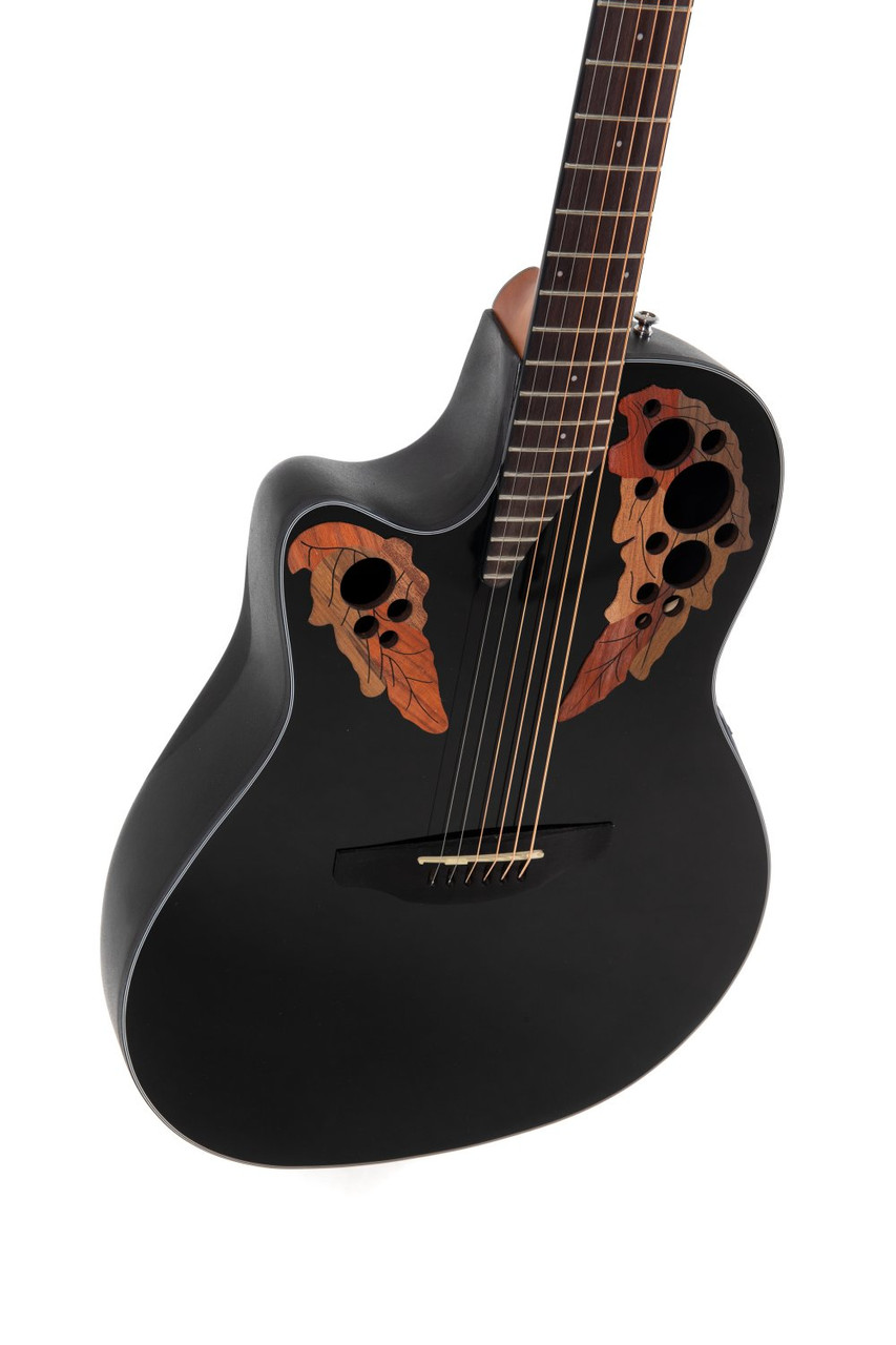 Ovation Celebrity Elite E Left Hand Acoustic Guitar CE44L-5 - Black (CE44L-5-G) | Musician Madness