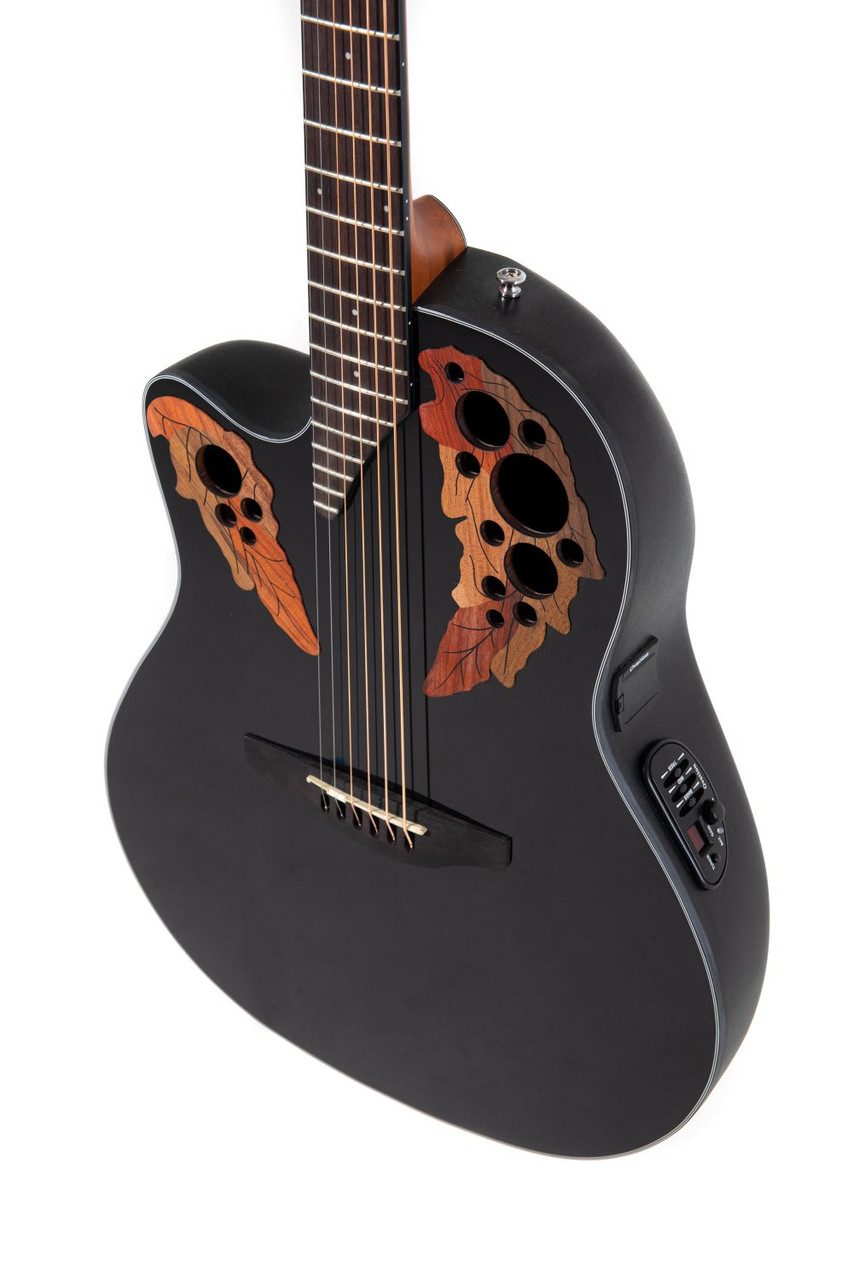 Ovation Celebrity Elite E Left Hand Acoustic Guitar CE44L-5 - Black (CE44L-5-G) | Musician Madness