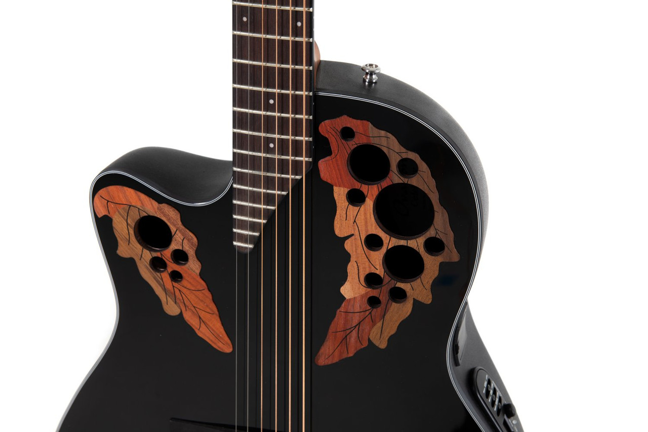 Ovation Celebrity Elite E Left Hand Acoustic Guitar CE44L-5 - Black (CE44L-5-G) | Musician Madness