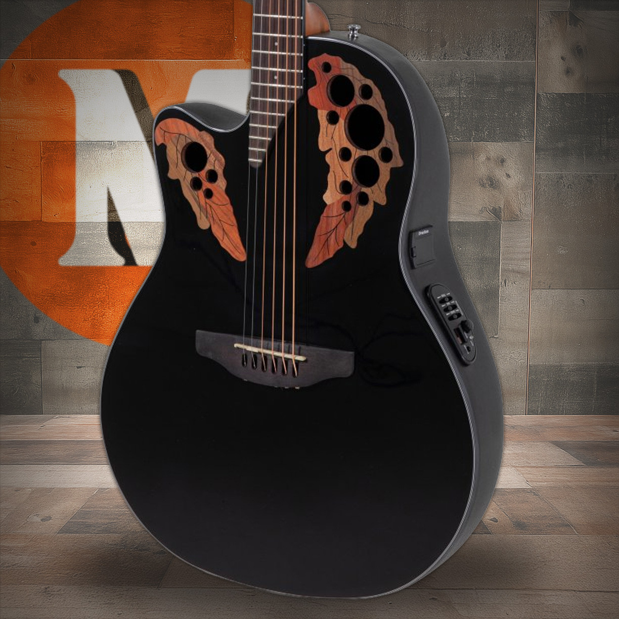Ovation Celebrity Elite E Left Hand Acoustic Guitar CE44L-5 - Black (CE44L-5-G) | Musician Madness