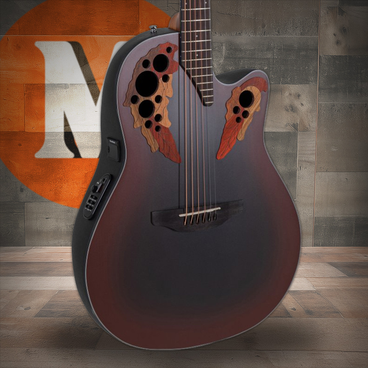 Ovation Celebrity Elite E-Acoustic Guitar CE44-RRB - Reverse Red Burst (CE44-RRB-G) | Musician Madness