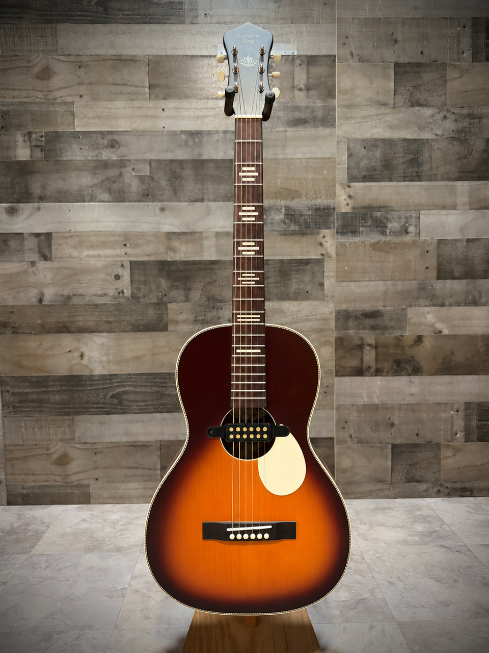Recording King Dirty 30's Single 0 - Series 7 Parlor - Acoustic Electric- Vintage Burst | Musician Madness