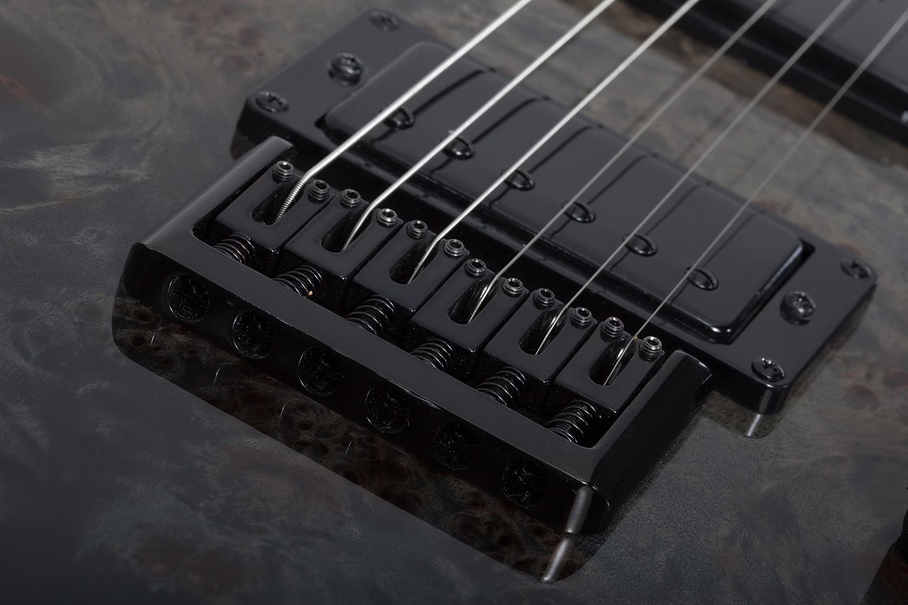 Schecter C-1 Standard Electric Guitar - Black Fade Burst Burl (3950) | Musician Madness