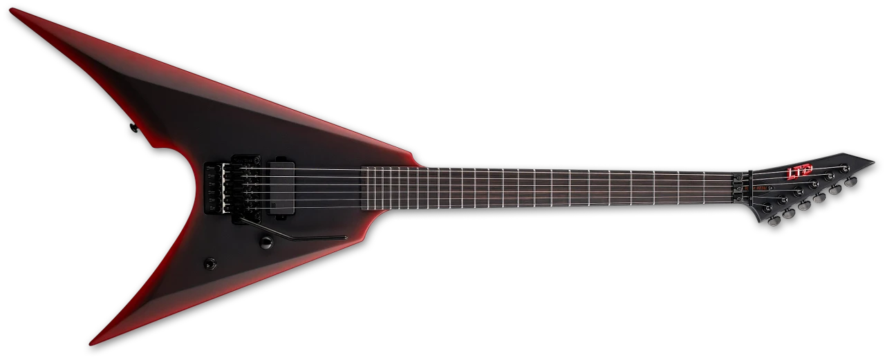 LTD Arrow Black Metal Electic Guitar - Black Red Burst Satin (LARROWBKMBLKREDBS) | Musician Madness