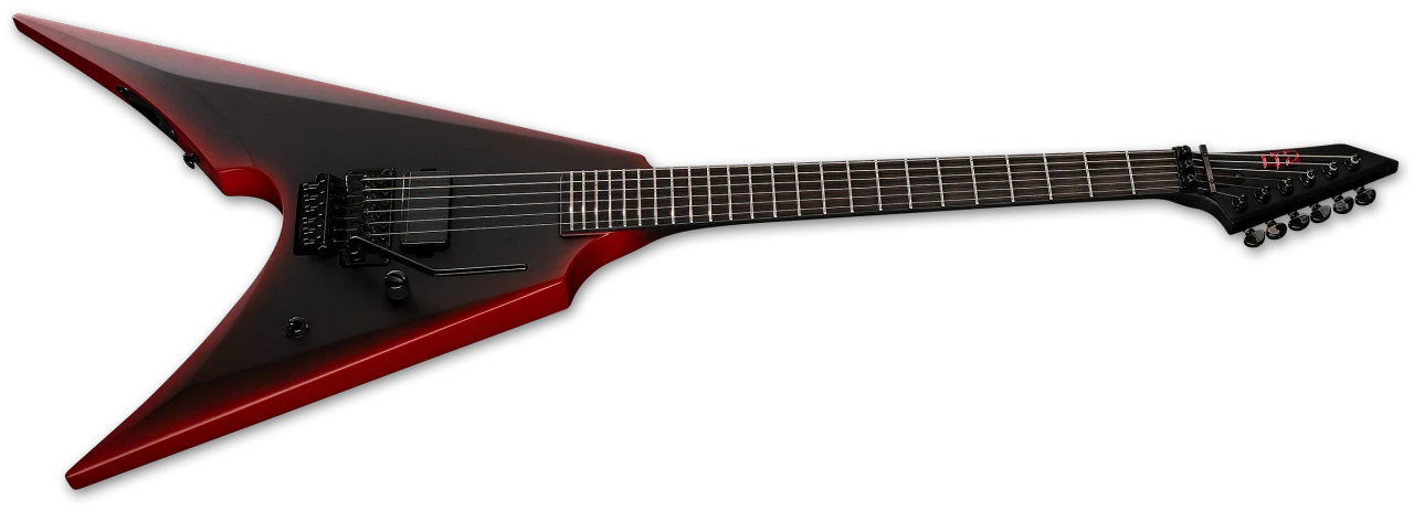LTD Arrow Black Metal Electic Guitar - Black Red Burst Satin (LARROWBKMBLKREDBS) | Musician Madness