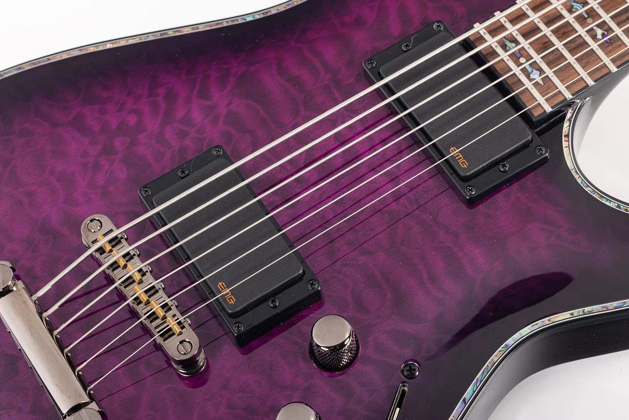 Schecter Hellraiser C-VI Electric Guitar - MM Exclusive Trans Purple (3628)