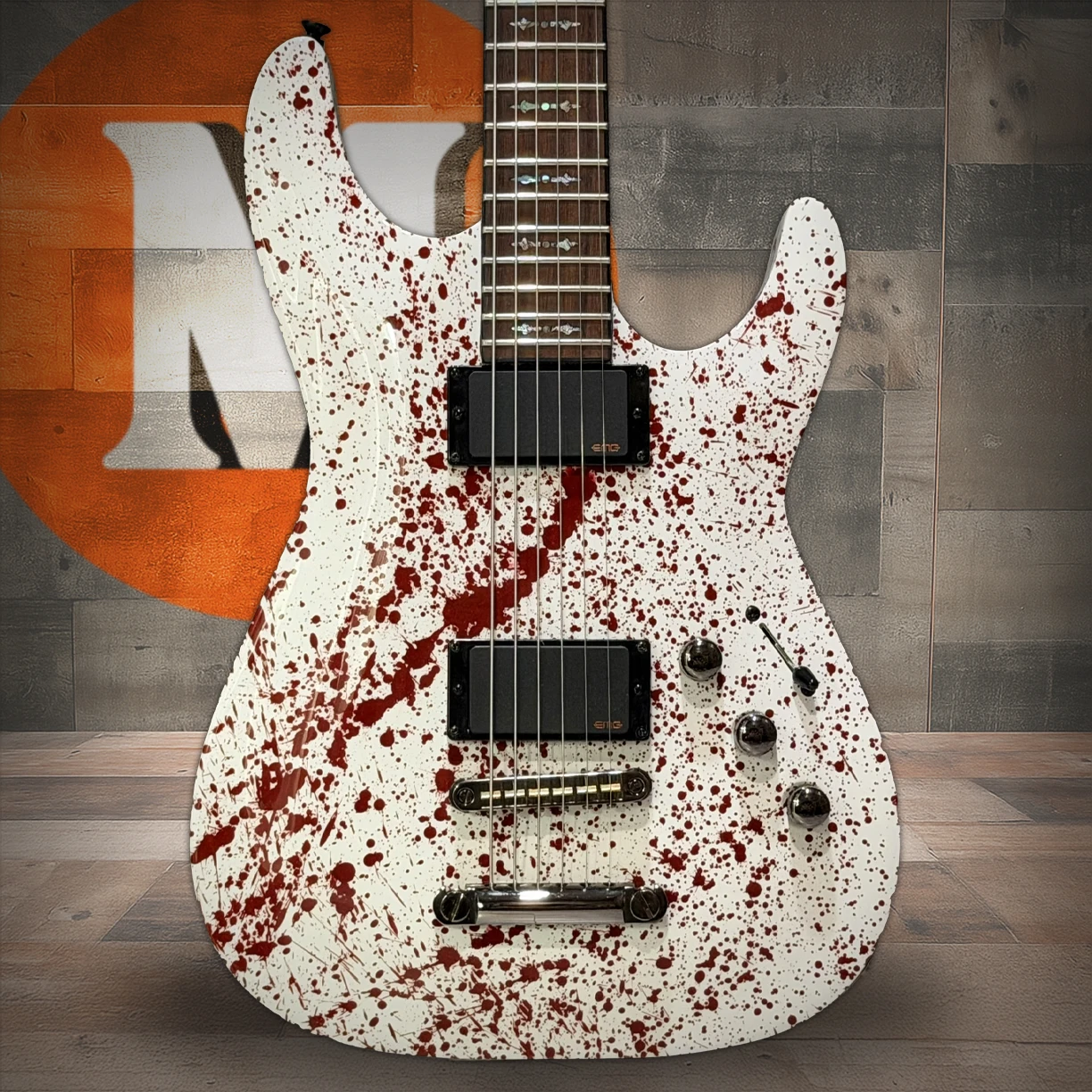 Schecter Hellraiser C-VI Electric Guitar - Blood Splatter (184) | Musician Madness