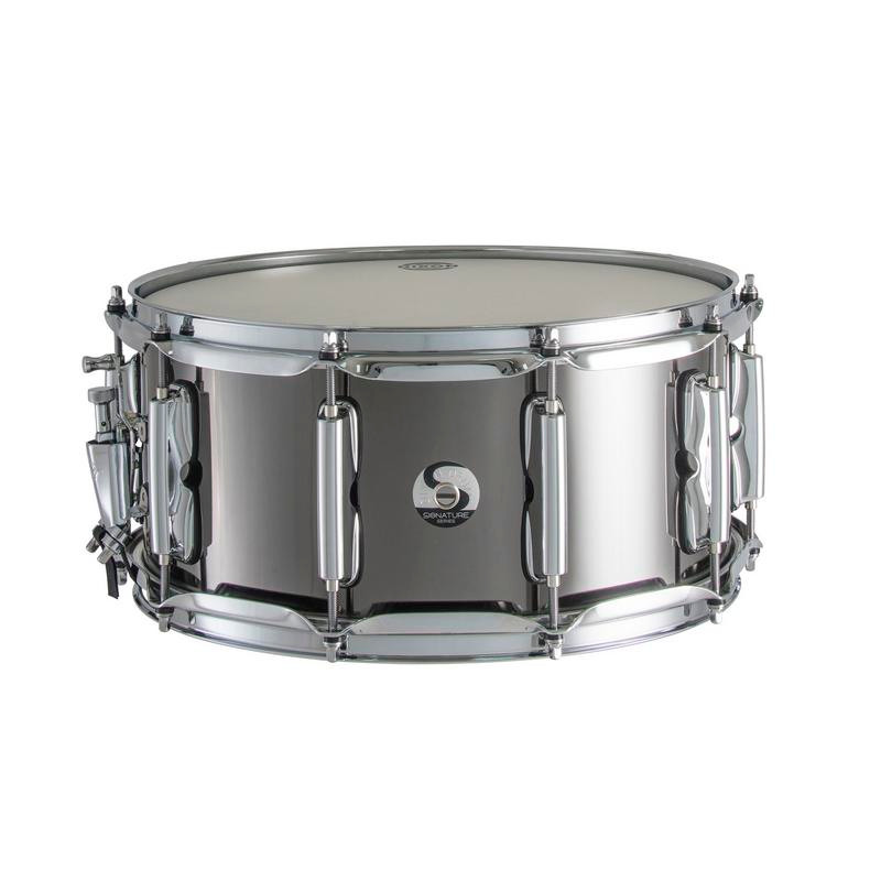 Dixon Artisan Signature 6.5 x 14 Bissonette Steel Snare Drum Black Nickel (SAN654GBS)